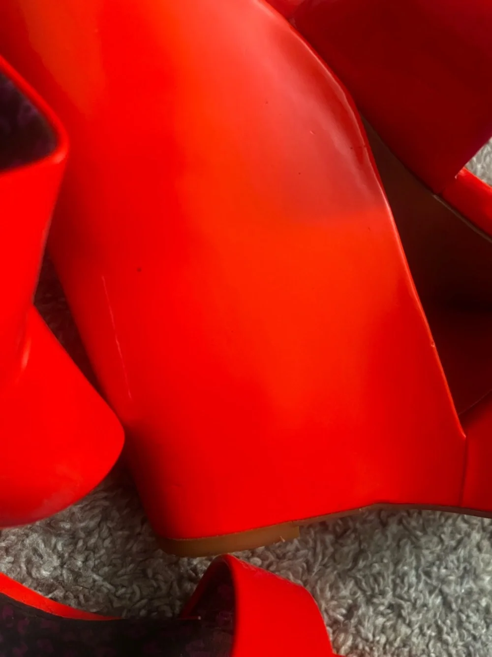 Jessica Simpson Red/Orange Wedges with Ankle Strap - Picture 6 of 16